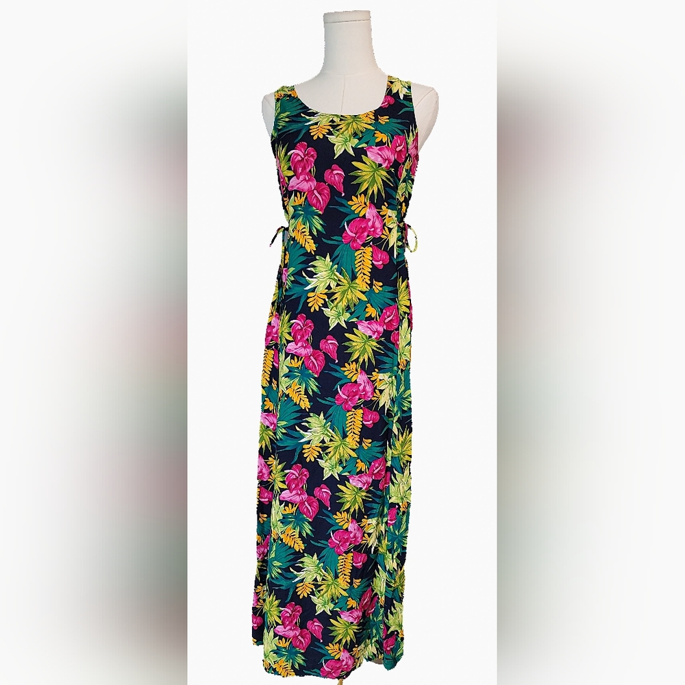 TEDDI Vintage Hawaiian FLORAL90s Shift Dress, Dress, 100% Rayon